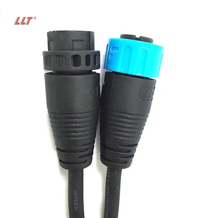 LLT Factory Price Outdoor M19 3Pin Fast Waterproof Power Connector Cable for lighting
