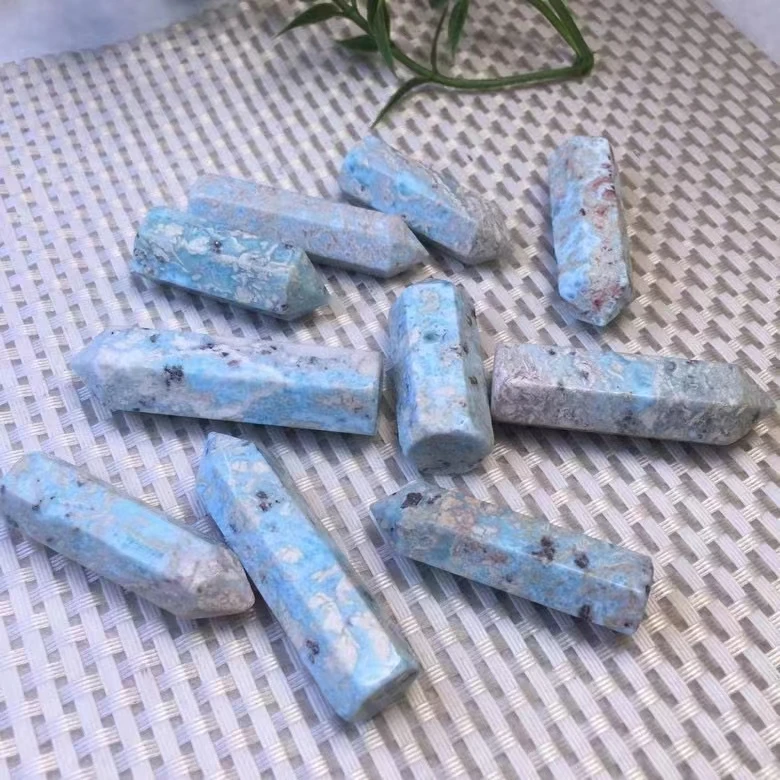 Wholesale natural rare crystal towers crystal tower moq 1 Crystal Larimar Towers For feng shui