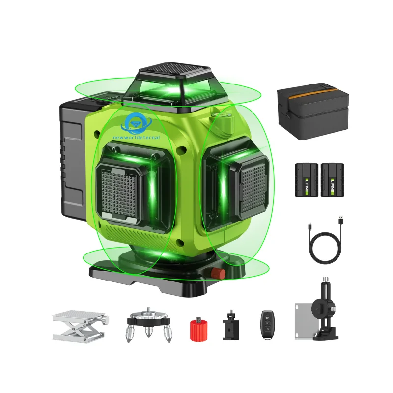 Green beams high accuracy self leveling 2 lines laser level 360 green self-leveling