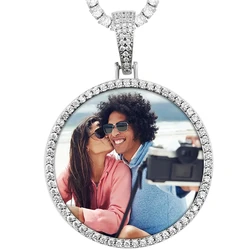 Custom 925 Sterling Silver Iced Out Hiphop Moissanite Diamond Picture Frame Memory fashion jewelry pendants & charms