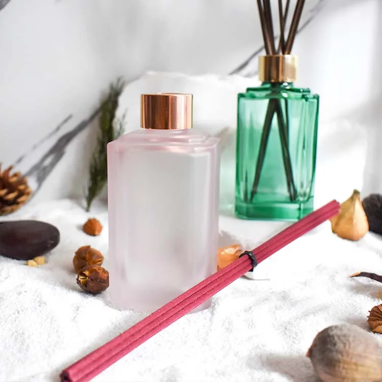 hotel collection custom color reed apothicary empty filling with box hexagon reed diffuser glass bottle