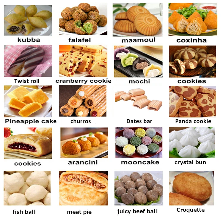 Encrusting biscuit croquetas coxinha meat pie making machine with customized mold