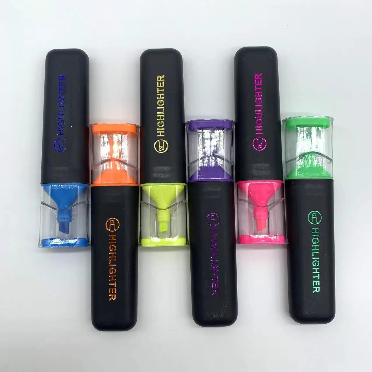 6 packs Colorful Bookmarks Highlighters For Student Badge Plastic Account