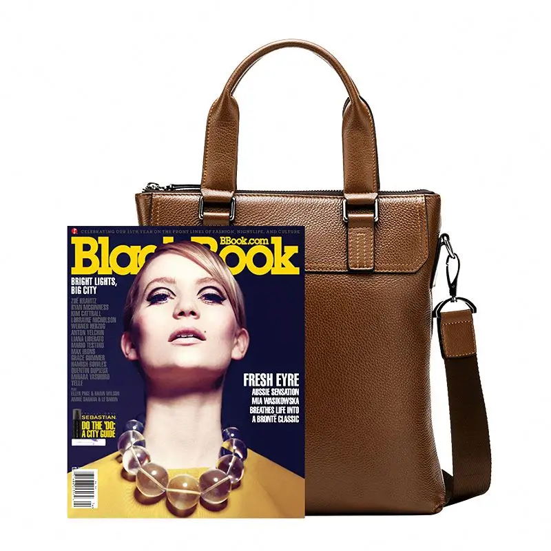 Factory Eco New Hot Mid-High Quality Genuine Real Leather Promotional Custom Men Crazy Horse Leather Briefcase
