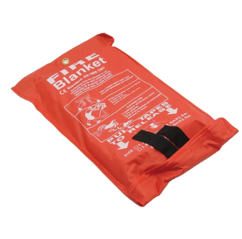 Prepared Hero Fire Fighting 1m x 1m Blanket Custom Emergency Fire-Proof and Water Straw Filter Fire Insulation Blanket