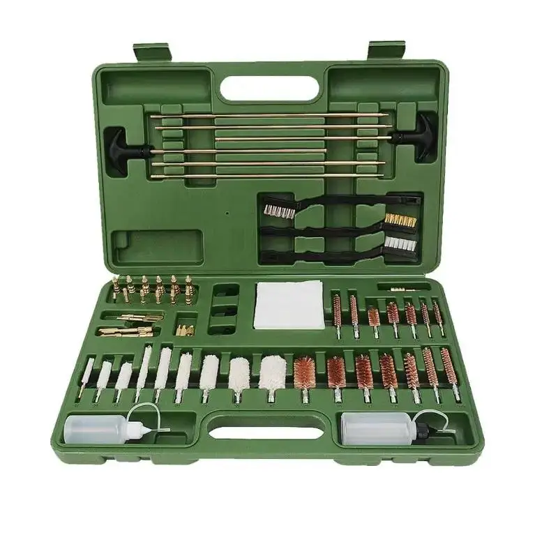 Whole Set Brushes Set Aluminum  Hunting Accessories Equipment Gun Cleaning Kit Cleaner Tool