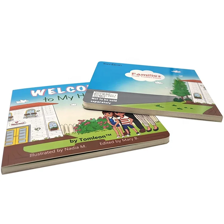 Children Thick Cardboard Book Eco-friendly Printing Factory Custom Kids Board Book Printing