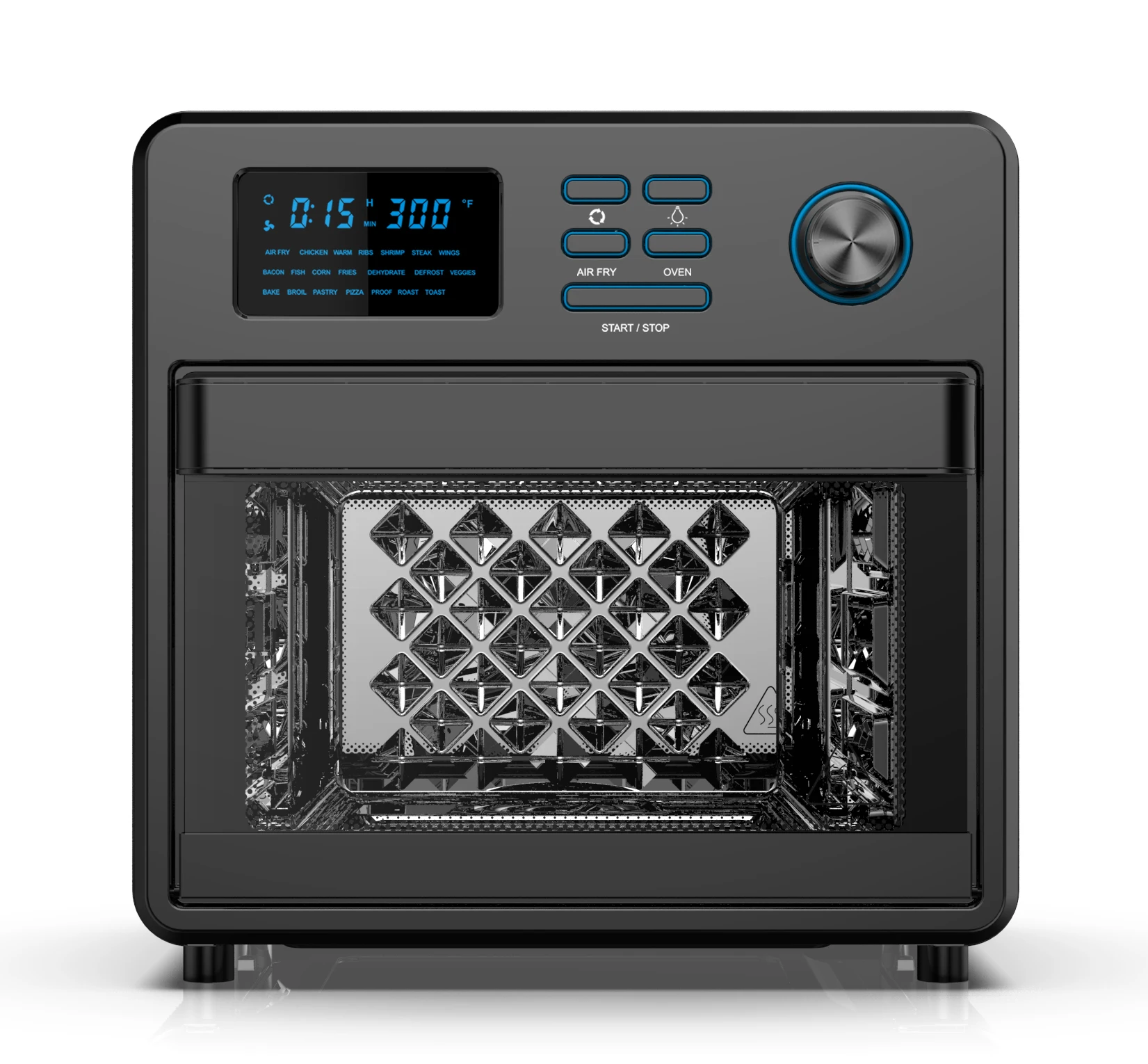 KUFU 2022 Hot Sale Silver crest air fryer 15l  digital LED halogen air fryer oven with accessories