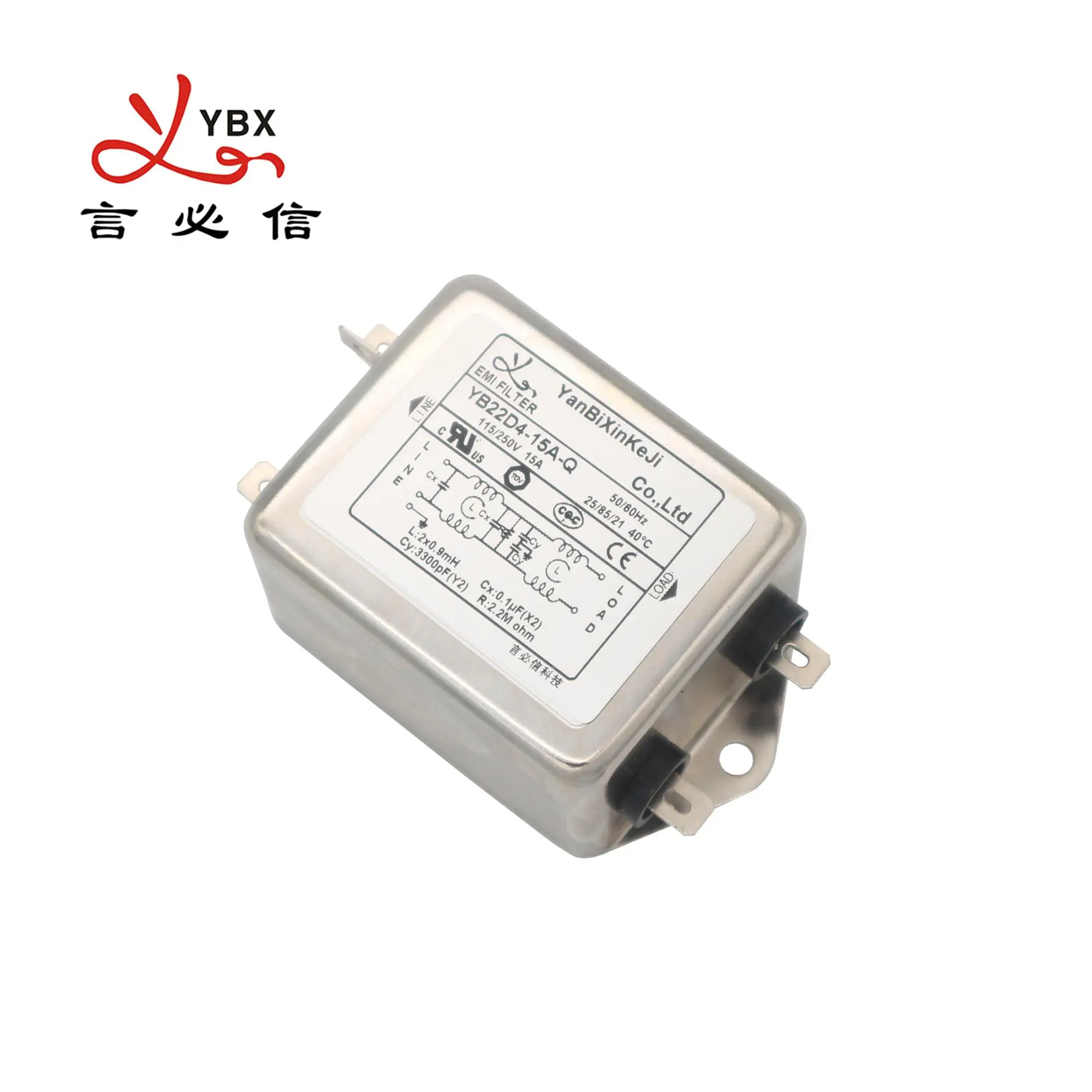 YanBiXin New Low Pass Single Phase Filters for Automation Equipment EMI Filters