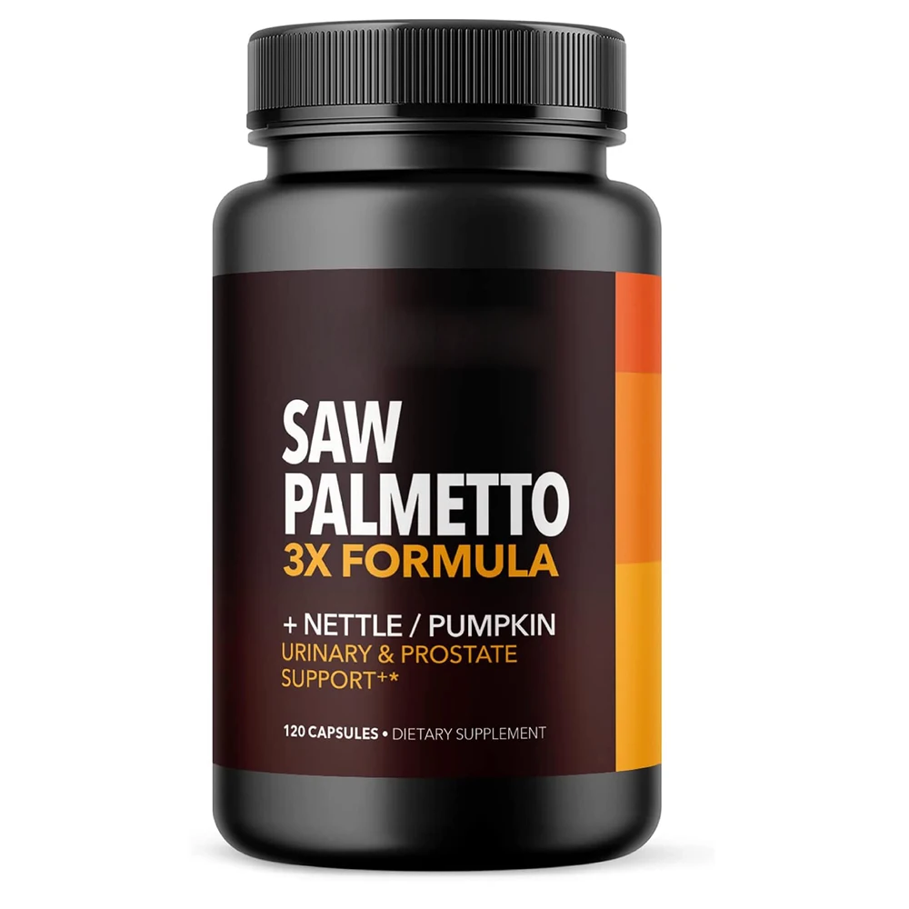 Saw Palmetto Prostate Supplement, Nettle Seed Pumpkin Seed Oil Capsules for Ultimate Prostate Bladder Support for Older Men