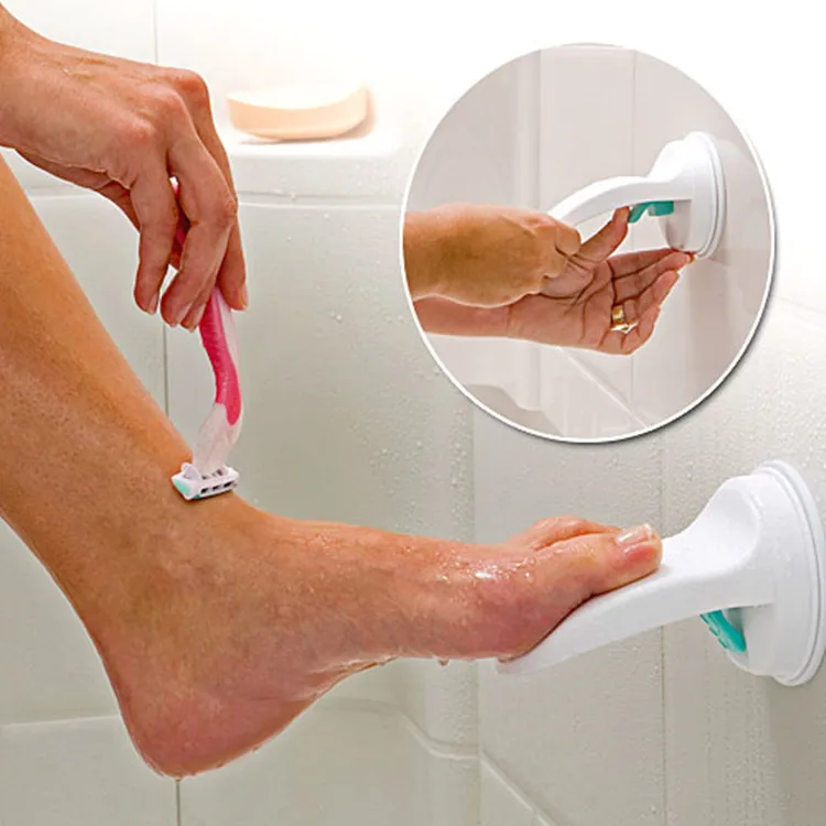 Factory Wholesale Bathroom Suction Cup Shaving Leg Aid Plastic Shower Step Grip Foot Shower Rest