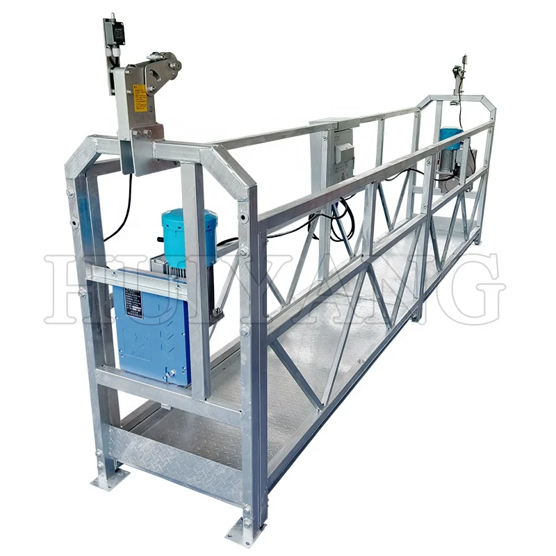 50m Galvanised ZLP630 Rope Access to Facade Cleaning Aerial Suspended Platform Basket Gondola Construction Cradle