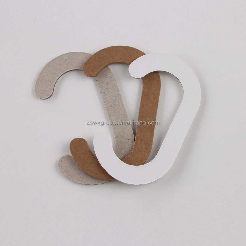 Custom Mini Cardboard Hat Tie Belt Paper Hanger Clip Hangers Hooks with Logo
