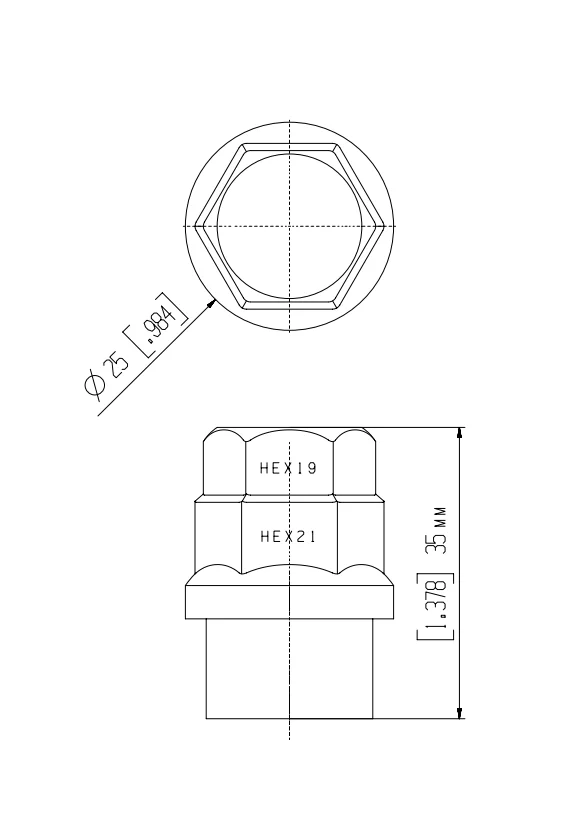 YJY FDLN3 chrome-plated 4nut 1key 31MM M12X1.5 closed bore anti-theft WHEEL LOCK NUT