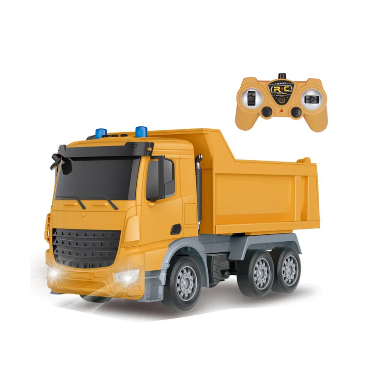 New Radio Control Toys With Light 2.4G 1/24 RC Dump Truck Remote Control Construction Toy vehicle