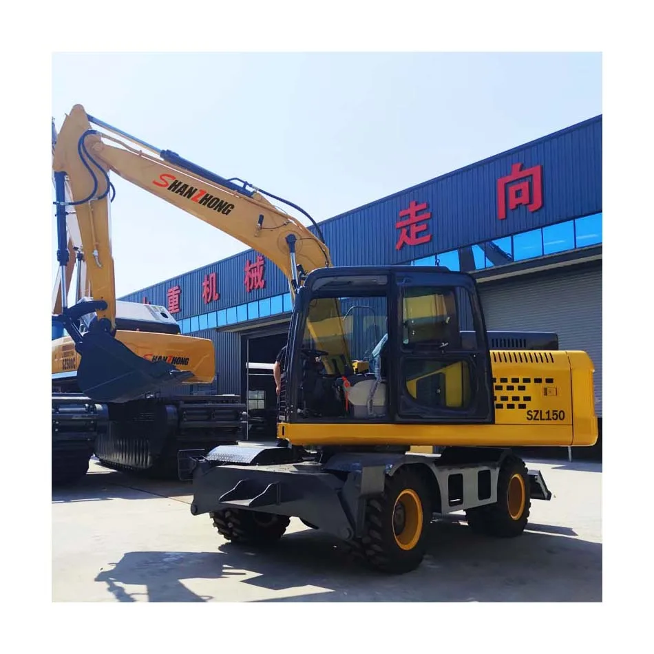Factory Supply Directly 13ton 14ton Hengte Hydraulic Wheel Excavator with Hydraulic Oil Brake