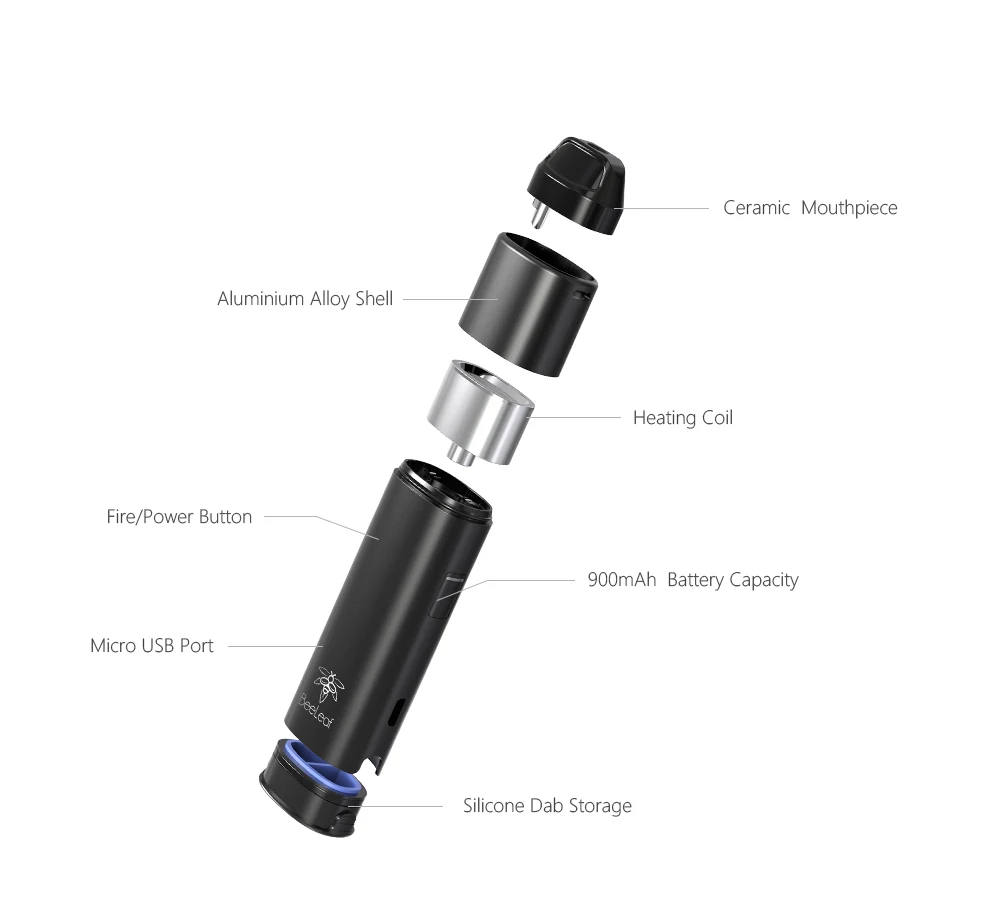 
Vaporizer Herb WAX BUDDY Electronic Wax Pen Unique Cup-Shaped Ceramic Portable WAX Vaporizer Smoking Buddy Factory 