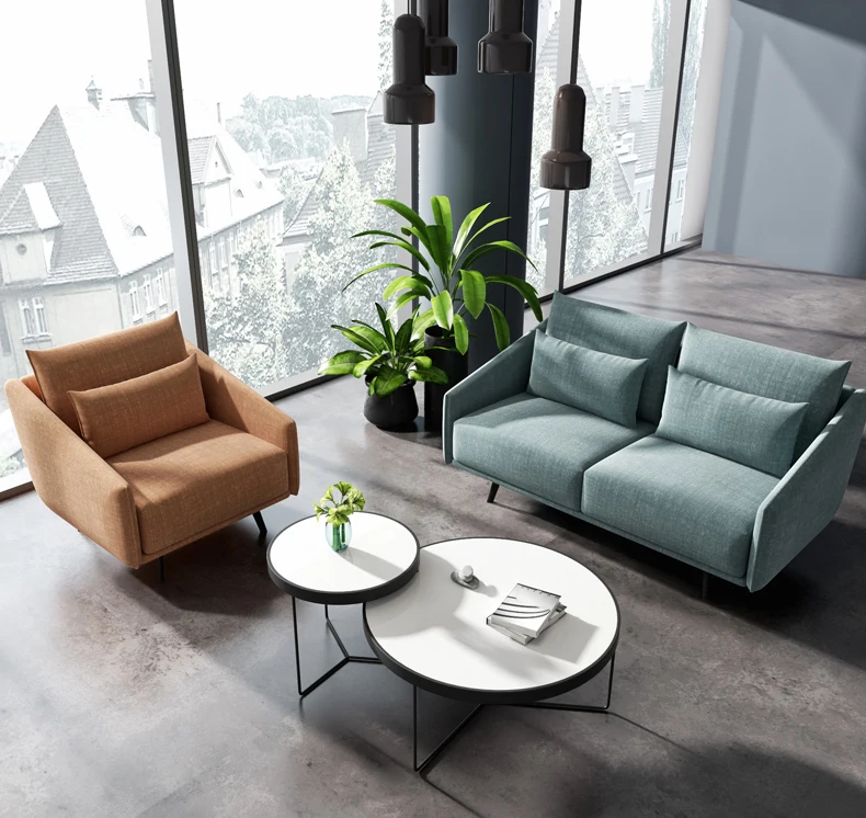 Modern bureau design office furniture escritorio fabric waiting executive office sofa