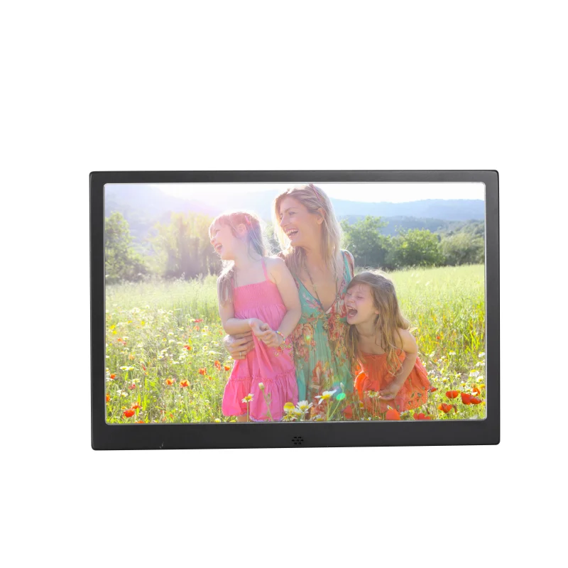 12 inch aluminum alloy high definition digital photo frame advertising machine LED display via SD/USB playback picture video