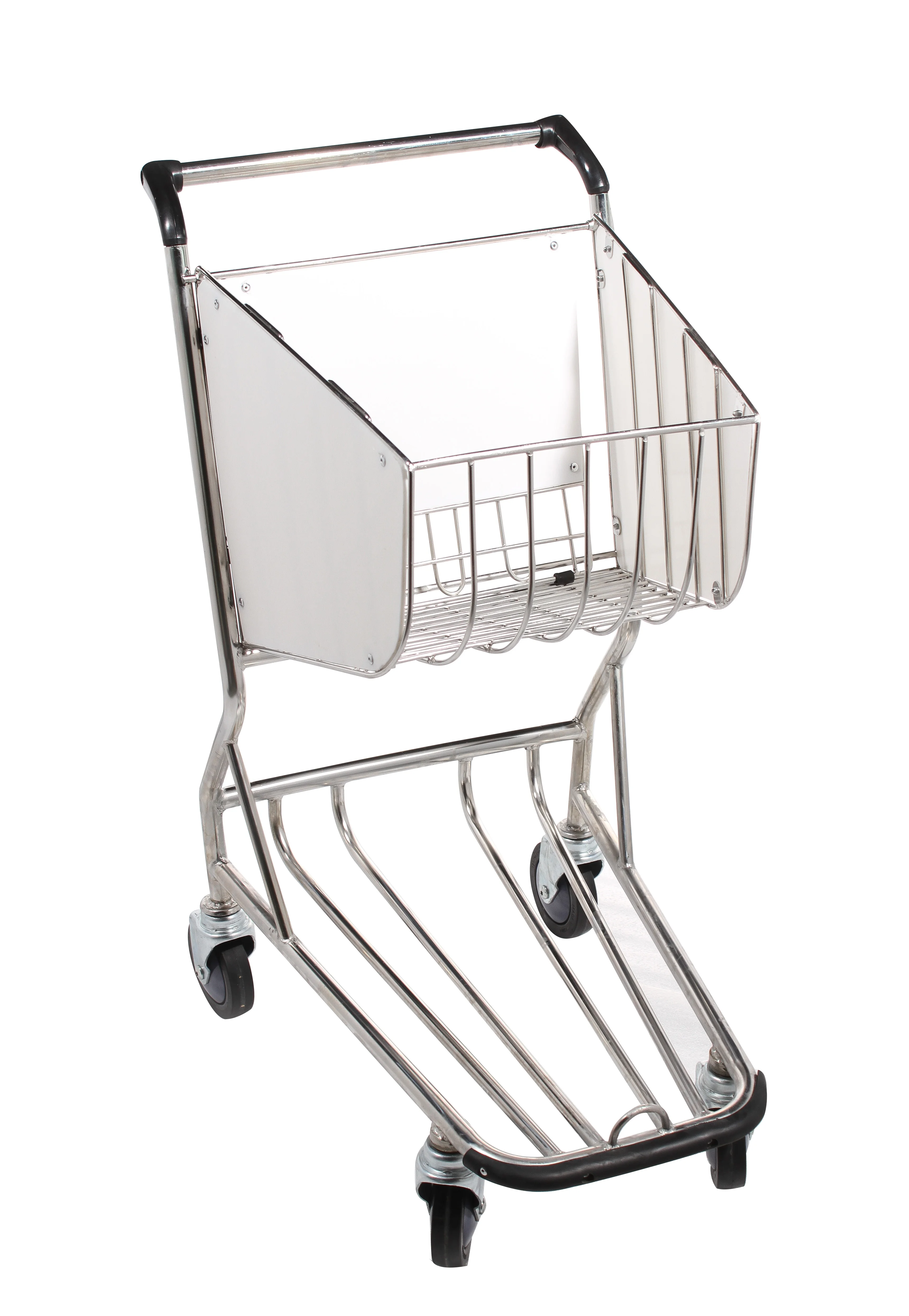 Duty Free Stainless Steel 4 Wheels Airport Shopping Trolley