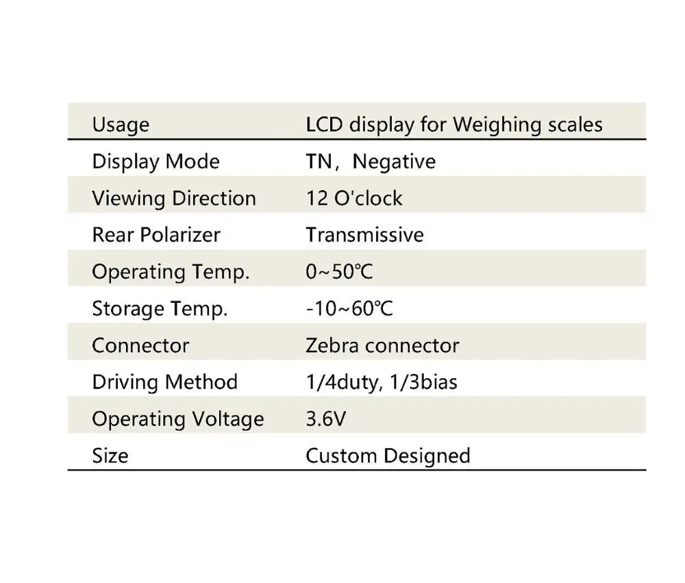 7-сегментный ЖК-дисплей 4 цифры весы индикатор TN отрицательный 7-сегментный ЖК-дисплей с Зебра разъемы