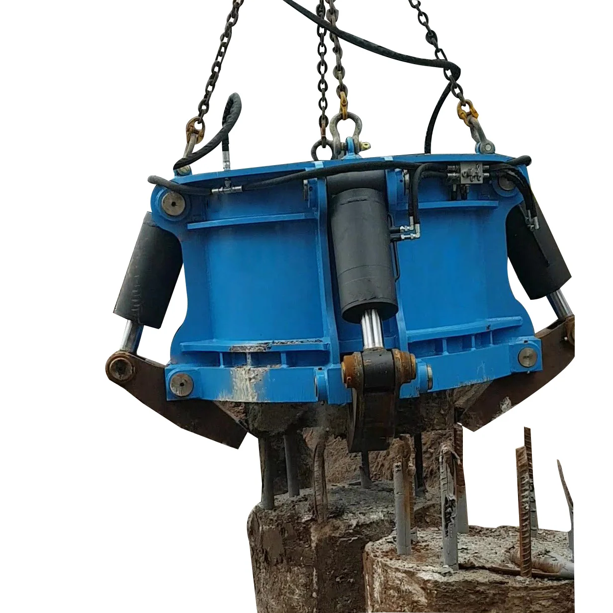 hydraulic quad cropper is heavy duty pile cropping equipment suitable for the reduction and cutting of prefabricated piles