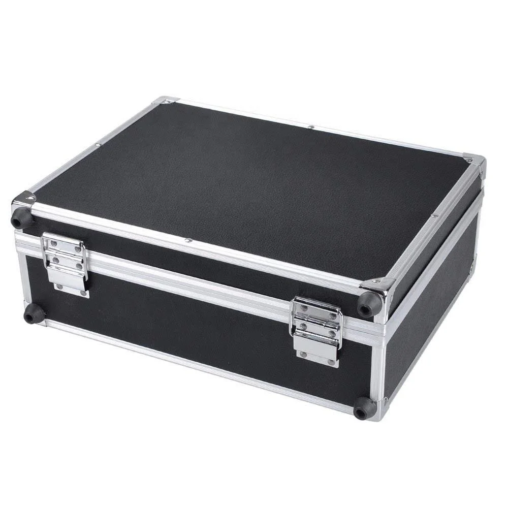 Professional hard Portable and Lock Black Aluminum Tool Case
