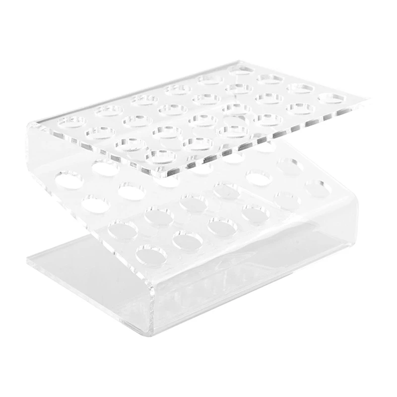 Clear Acrylic Paint Brush Holder Organizer 24-Slots Eyebrow Pencil Makeup Cosmetic Brush Desk Stand Display