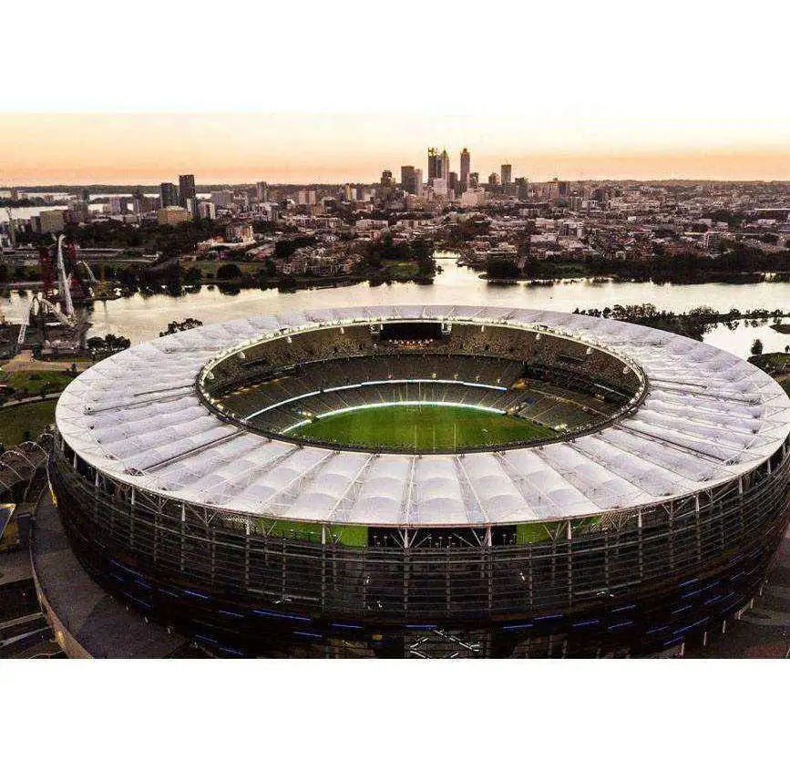 High quality customized price PVDF/PTFE/ETFE membrane structure building sunshade structure stretch fabric sports hall