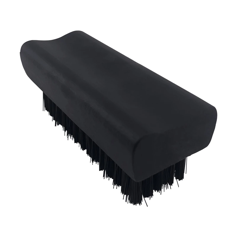 
High Quality Curved Shape Wooden Hard Nylon Bristle Shoe Polishing Brush 