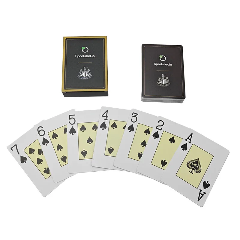 Custom Logo Black Pvc Material Plastic Poker Waterproof Playing Cards