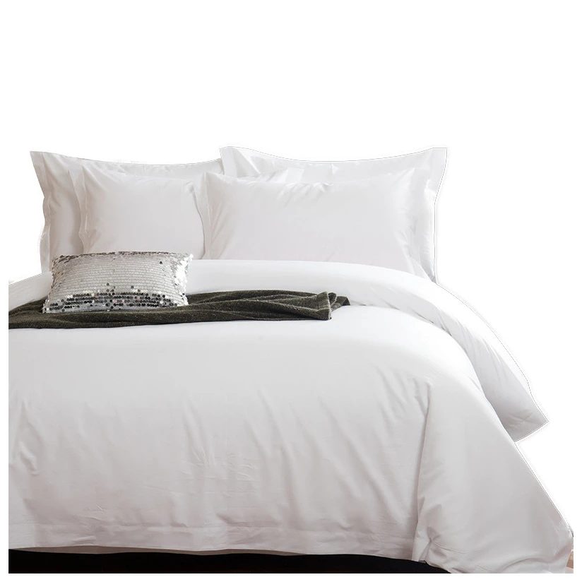 Wholesale Bedding Set 100% cotton Bedsheets Duvet Cover Set Queen King Size Bed spread Embroidery Hotel Bedsheets