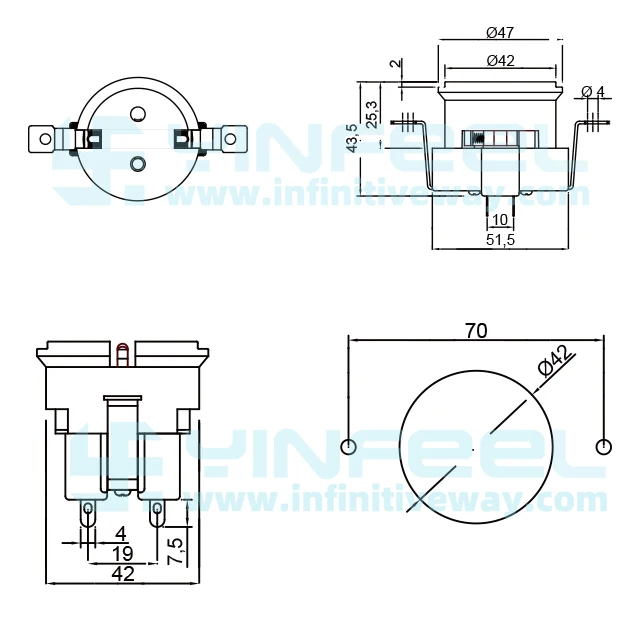 German Schuko Socket Outlet PDU Module Model No. IF-DES-47