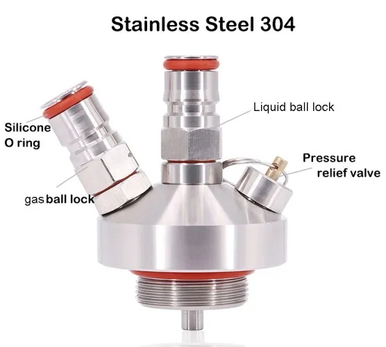 Gal Portable Dual Ball Lock Picnic Mini Keg Tap Kit Cornelius Mini beer Keg Dispenser