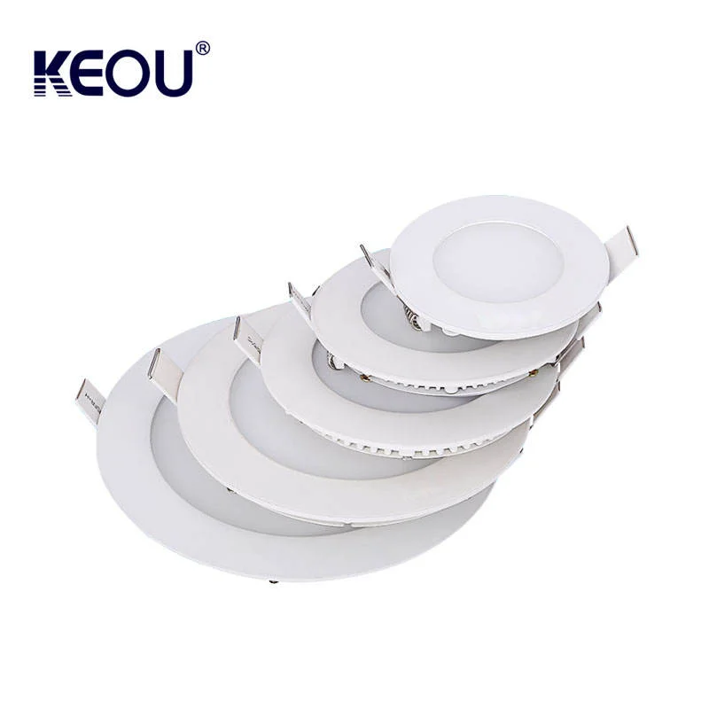 KEOU Round Square 3W 6W 9W 12W 15W 18W 24W Flat Led Panel Lights For Office Lighting