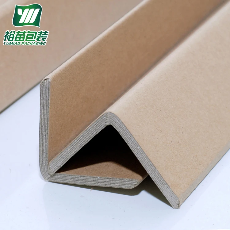 
Eco friendly L shape brown and white cardboard corner edge board sheet paper protector 