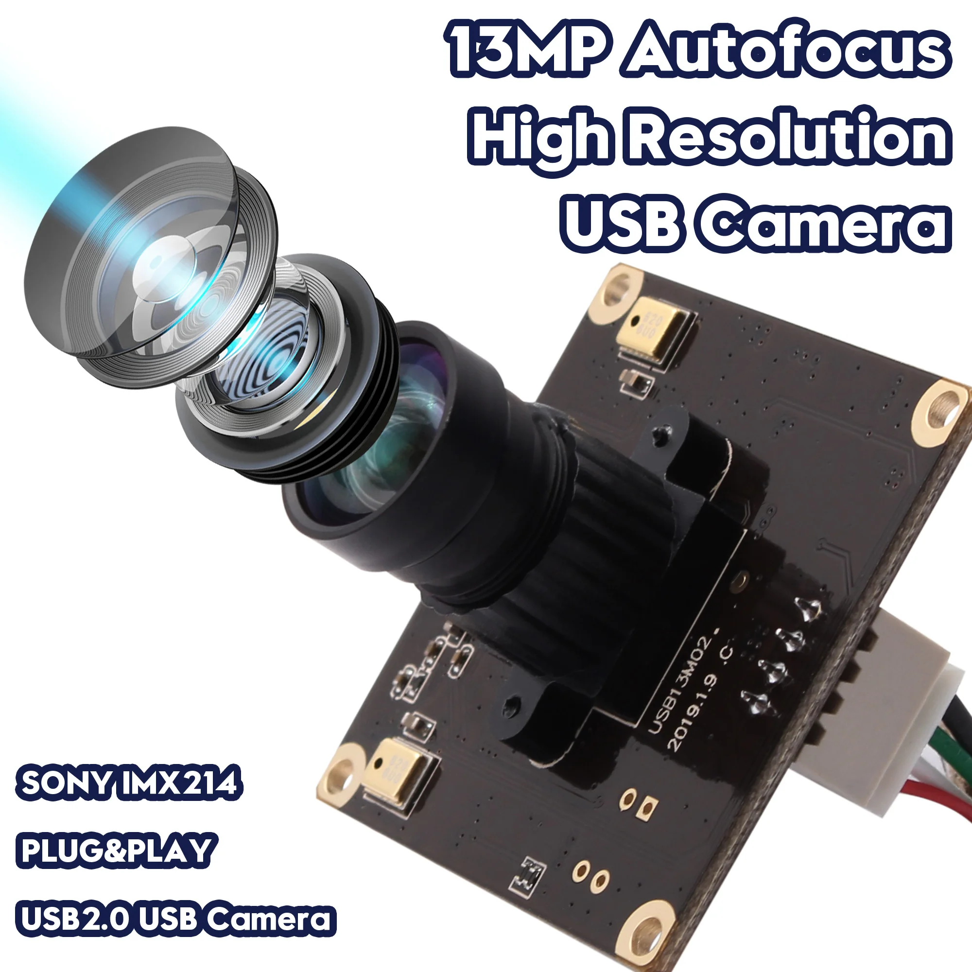 ELP 13MP 3840X2880 USB Camera Module CMOS Sony IMX214 Mini USB Camera