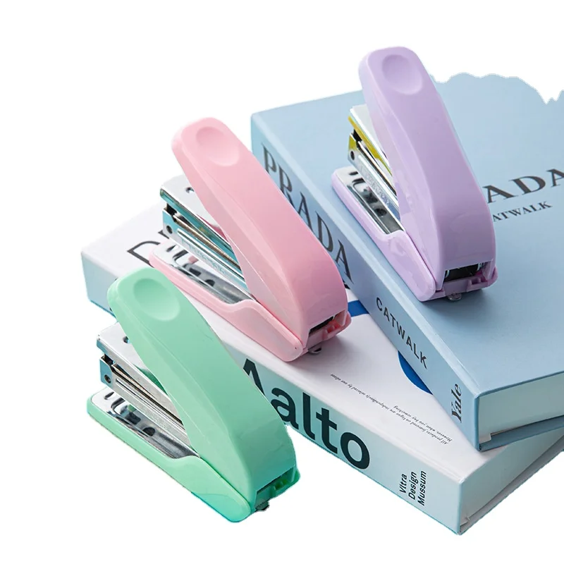 Color Small Labor-saving Stapler Wholesale 24/7 Office Easy Binding Machine Thickened Multifunctional Books Paper Stapler