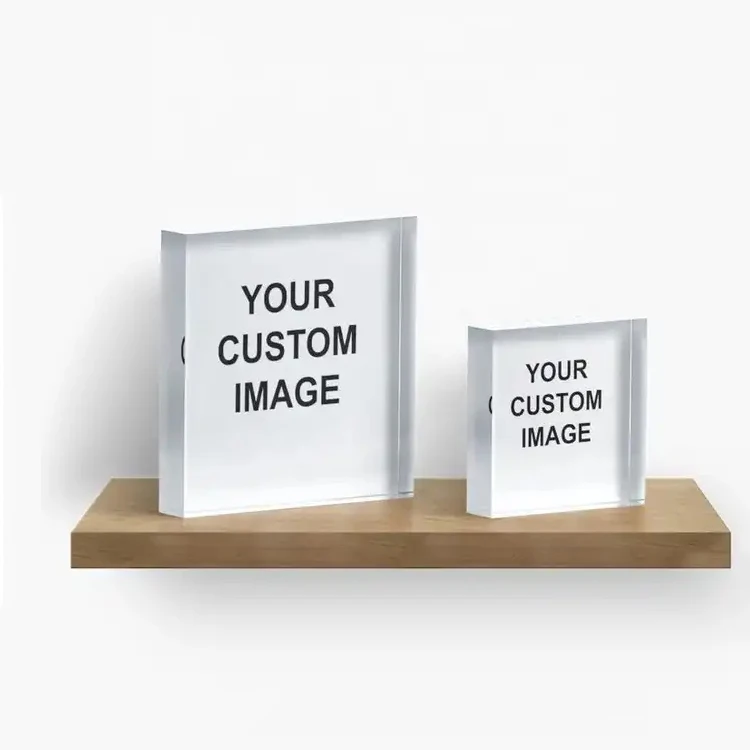 4*6 Custom  DIY Modern Clear Sublimation Print Diamond Polishing Acrylic Block Photo Picture Frames For Decor