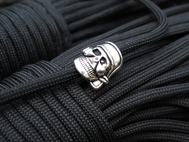Pirate Beads Skull Pendants For DIY Accessories Outdoor Knife Lanyard Keychain Paracord Bracelets