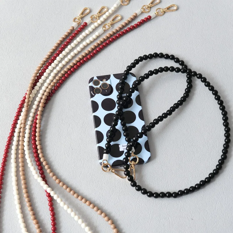 RW Bulk 120cm Crossbody Acrylic Bead Chain Strap Mobile Phone Hanging Necklace Bag Accessories Purse Handle Belt