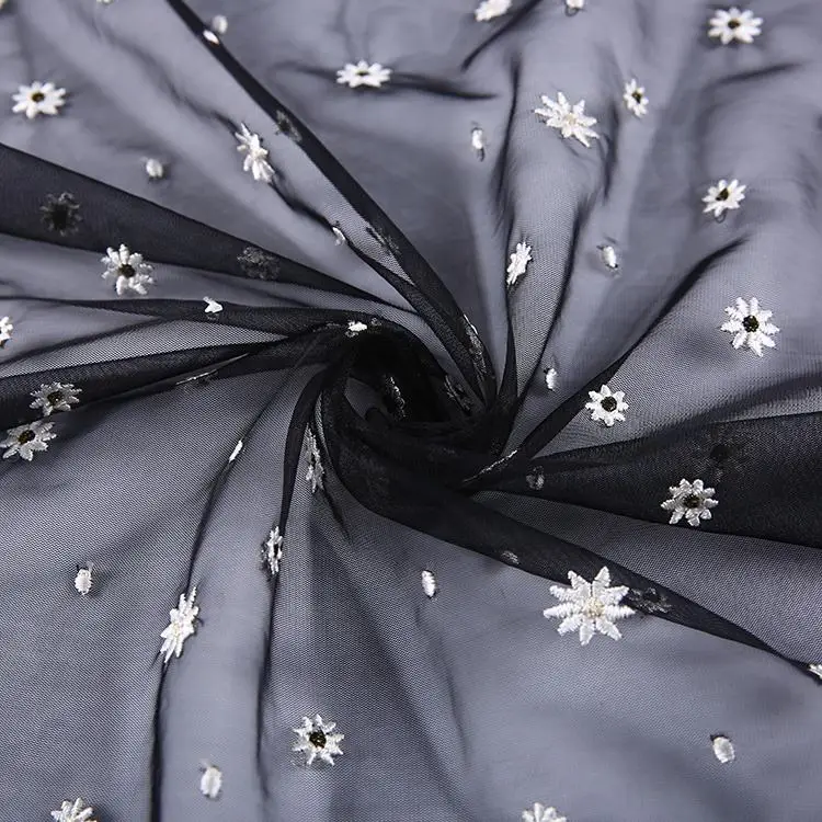 HA-15060C популярная маленькая цветочная ткань для платья с вышивкой из цветочного материала