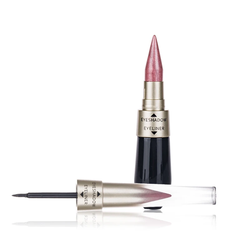 Vegetarian Private Brand Double Head 2 In 1 Eye Shadow Eyeliner 6 Color Glitter Liquid Arab Eyeliner Eye Shadow