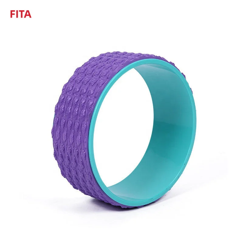OEM Custom LOGO 33*13cm Hot Selling 3D Massage Point Back Massage Function ECO Friendly EVA PP Material Yoga Wheel