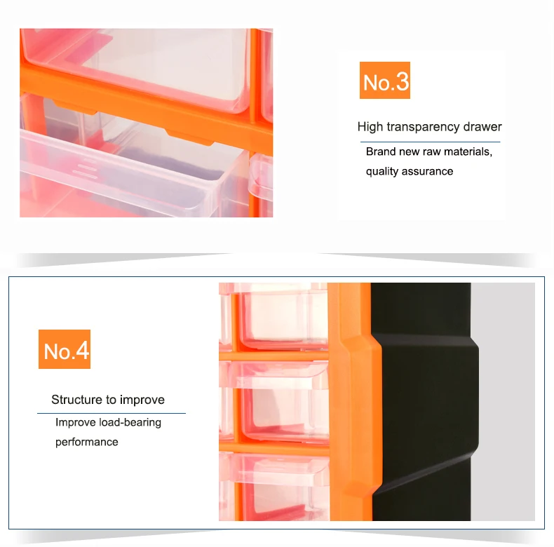 60 drawers adjustable wallmount PP plastic parts storage box hardware and craft cabinet