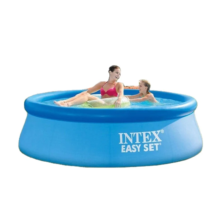 TOP sale Intex 28120 Kids Play Easy Set Rubber Inflatable Above Ground Pool Backyard Garden Round Family Swimming Pool