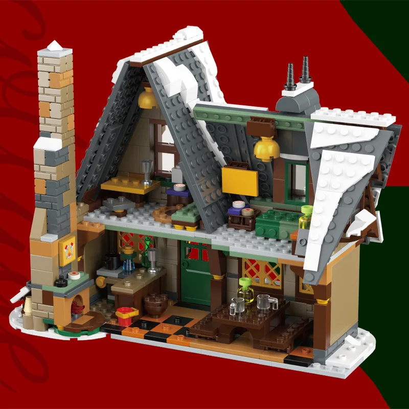 liangjun New product 16049 Christmas House Creative Street View Series Small Particle Assembled Block Toy Model