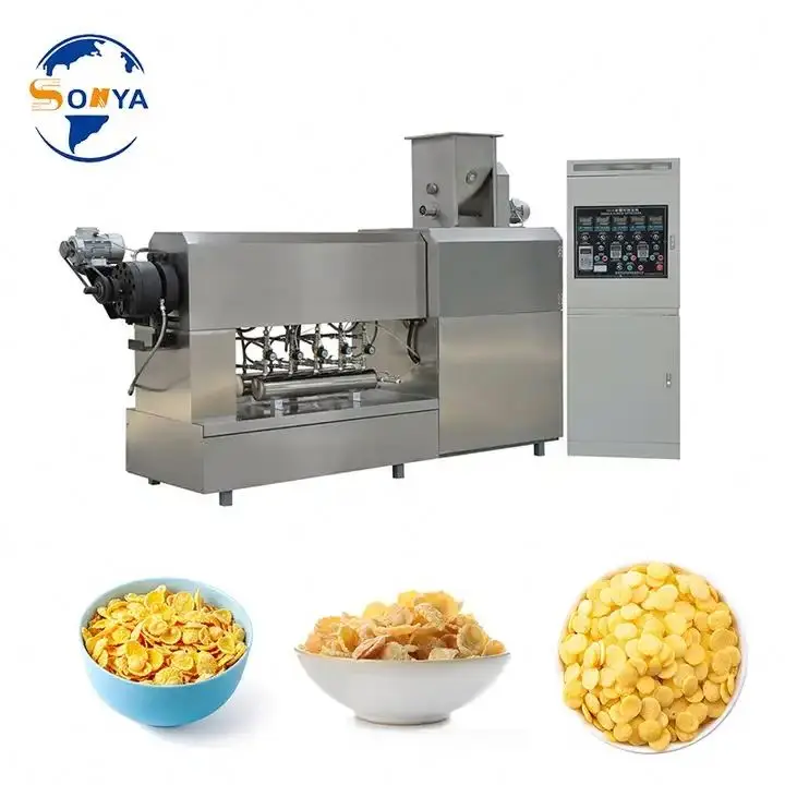 Chinese Manufacturer Breakfast Automatic Corn Flakes Making Machine Production Line Breakfast Corn Flakes Extruding Line