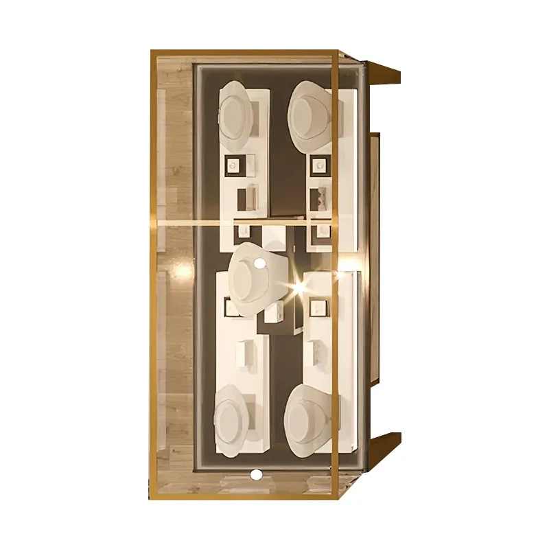 Customized Jewelry Store Display Furniture Diamond Mall Design Glass Jewelry Counter Showcase