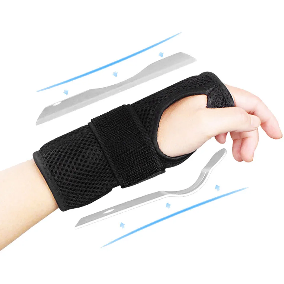 Carpal Tunnel Wrist Brace Wrist Support Splint for Arthritis Tendonitis Night Sleep with Palm Cushion Pad Right Left Hand